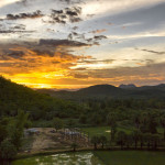 Enjoying the sunset after a hard days work Sunset Farm Farang Construction